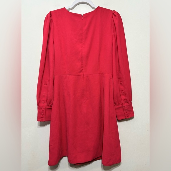 New! J Crew Long Sleeve Crepe 365 Dress in Bright Rose Women’s Size 8 - Picture 10 of 13